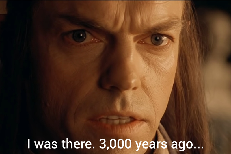 LOTR Elrond I Was There 3000 Years