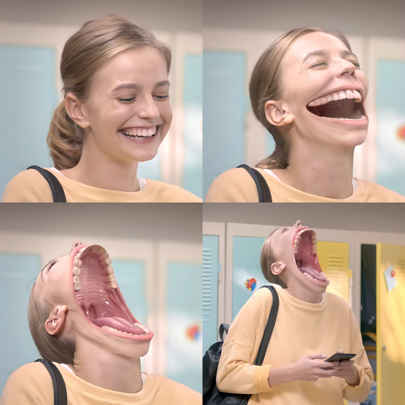 Cursed Laughing Girl 4 Panels