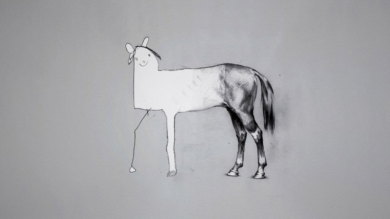 Horse Realistic Draw Sketch