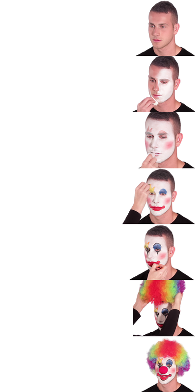 Clown Applying Makeup BIG